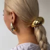 Metal geometric ponytail hair tie, simple and versatile small rubber band hair tie 1