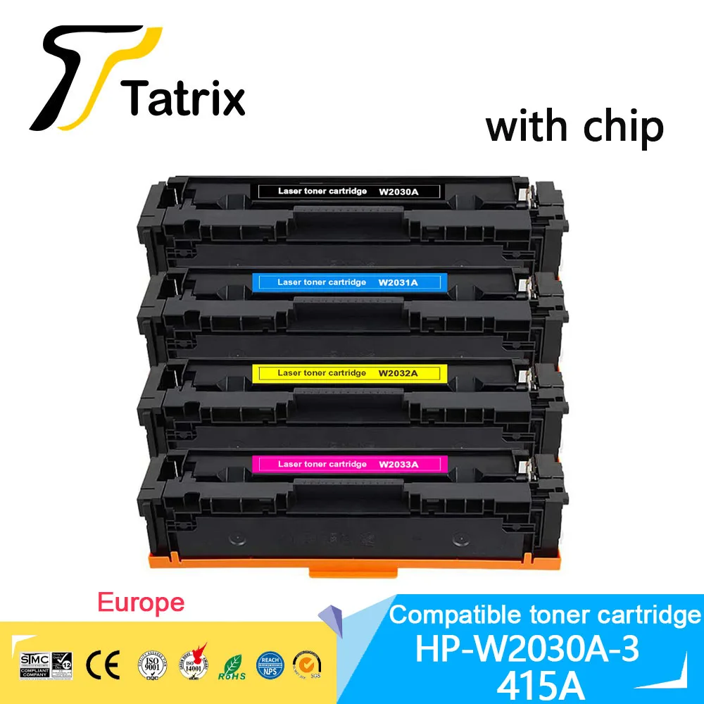 Tatrix 415A Compatible Color Toner Cartridge HP 415A W2030A W2031A WA W2033A for Hp Color LaserJet Pro MFP M479 M454