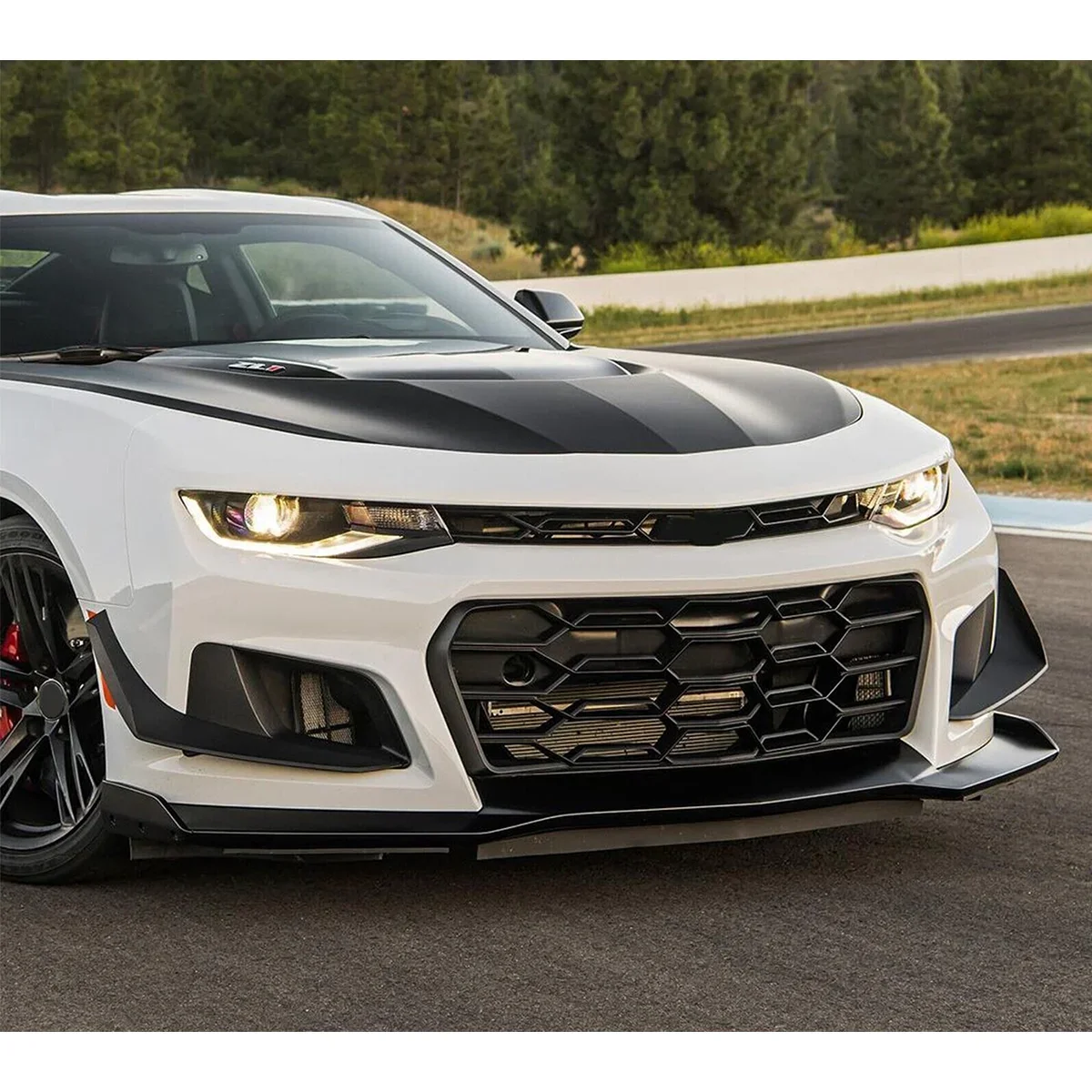 2 個車のフロントバンパーコーナーサイドスプリッターカナード
