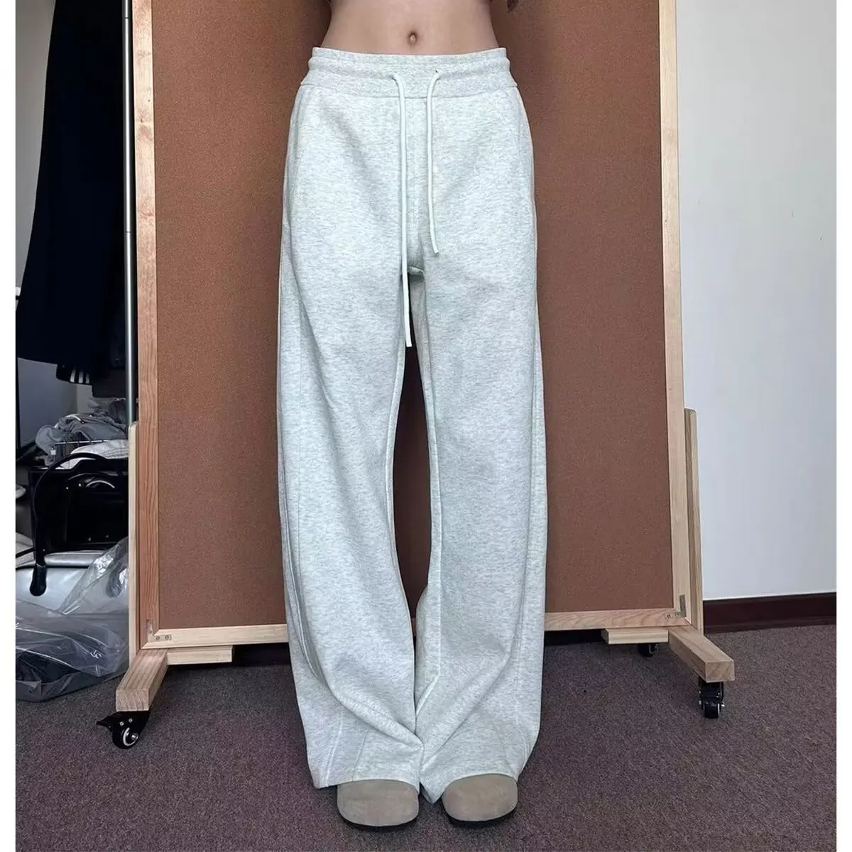 Casual Gray Sweatpants Women Wide Leg Black Joggers Classic Baggy Streetwear Oversized Sports Female Trousers All-match 2