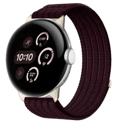 Nylon Sport Breathable Wristband for Pixel Watch - 45mm/41mm (6 Plum color)