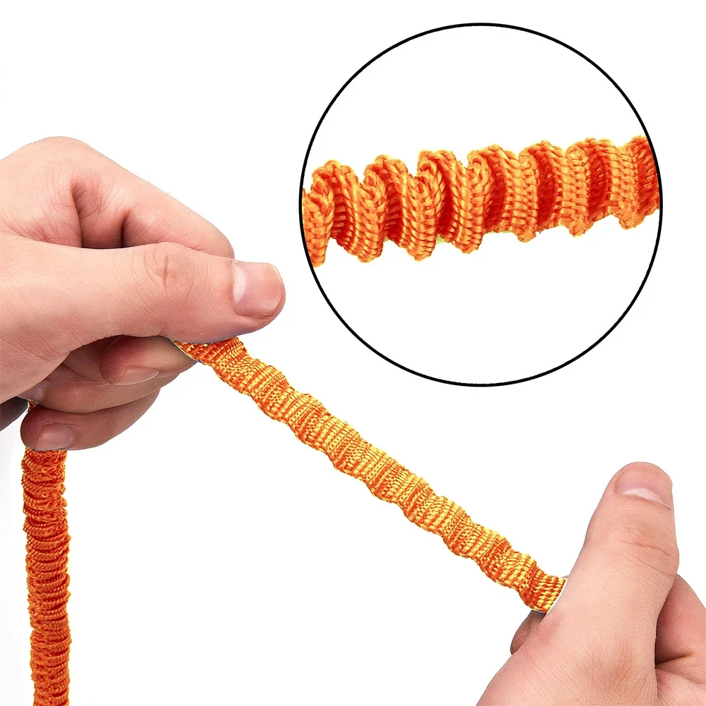 1/2/4pcs Elastic Kayak Paddle Leash Adjustable With Safety Hook Pole Coiled SUP Kayaking Lanyard Cord Tie Rope Boat Accessories