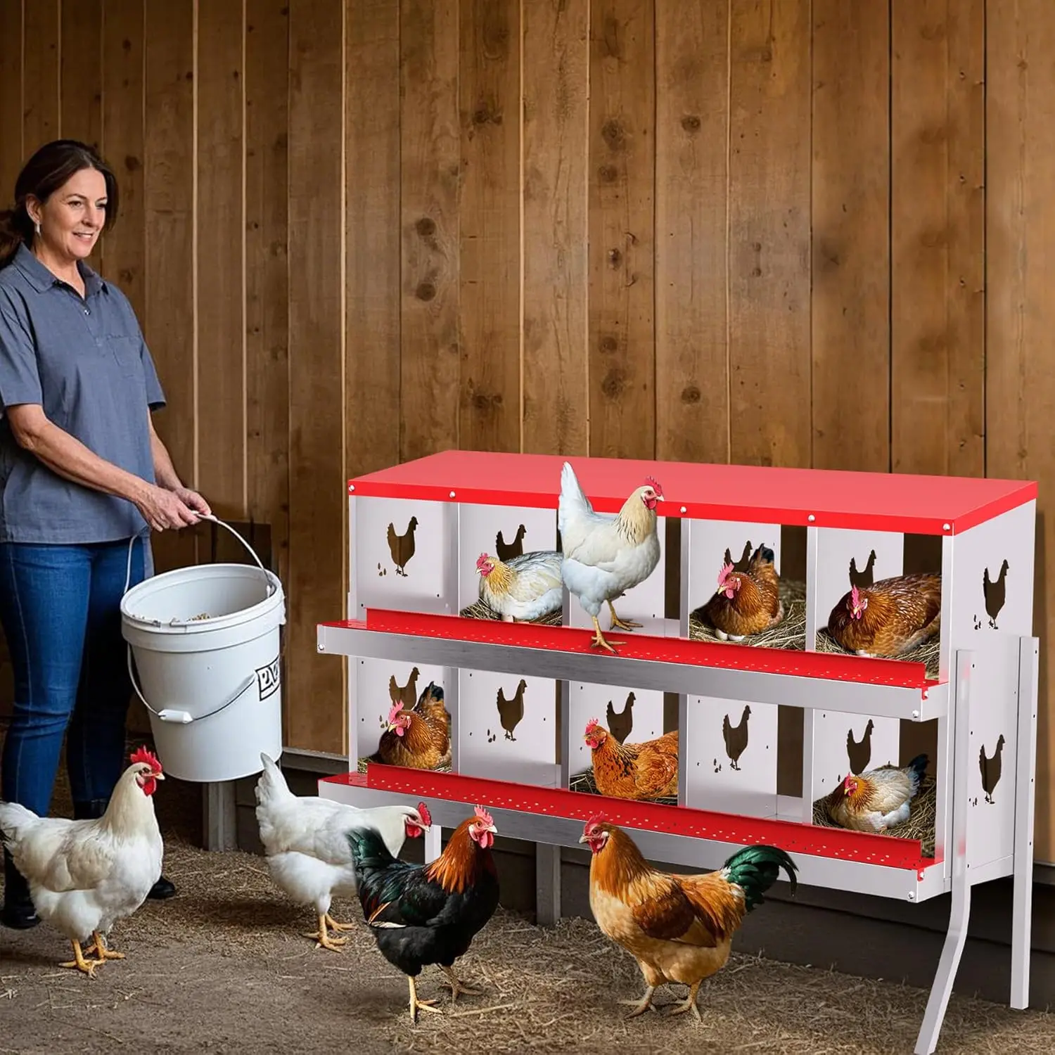 Chicken Nesting Box with Legs 6