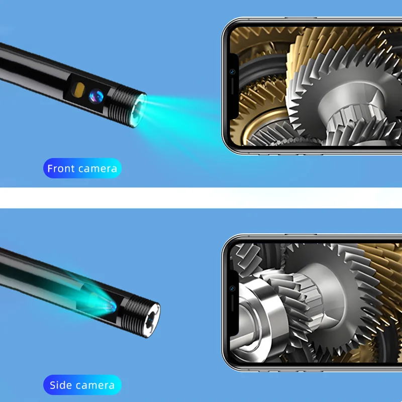 1440p HD Single/Dual Lens Endoscope Camera Android Mini Car Inspection Camera for Iphone Android Waterproof Pipeline Borescope 4