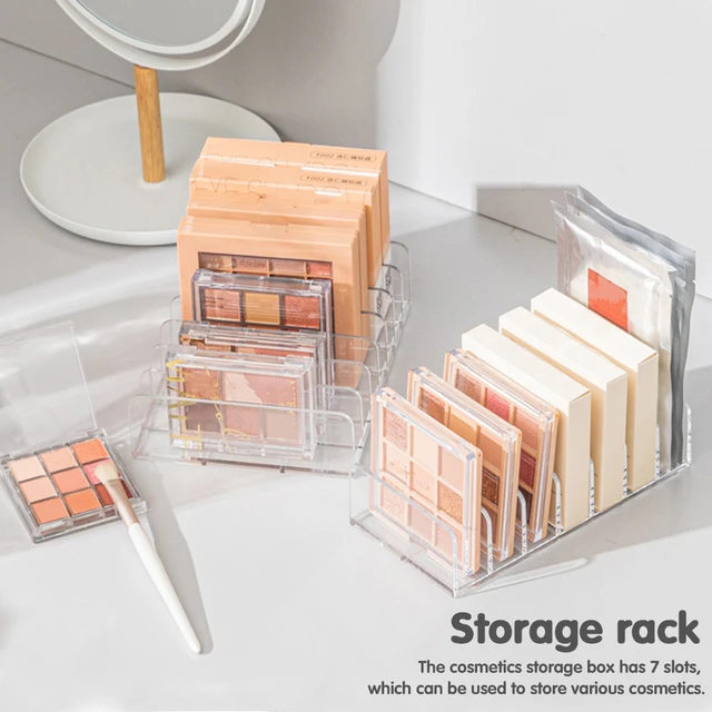 7 Grids Clear Makeup Box Organizer Storage Eyeshadow Drawer Display Stand Holder  Cosmetics Case Divider Makeup Storage Box - AliExpress