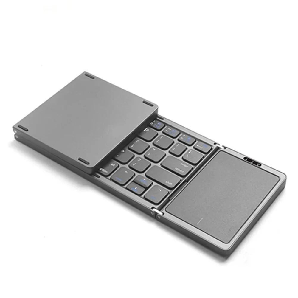 MRSVI Mini teclado Bluetooth inalámbrico plegable portátil B089T teclado táctil plegable inalámbrico para tableta IOS Android iPad, PC