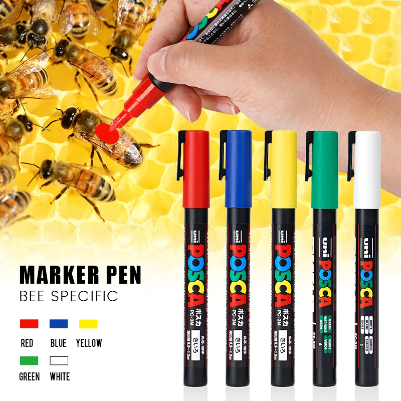 Description Picture 2 of item5Pcs Queen Bee Marker Pen Non-toxic for Beekeeping Queen Rearing King Bee Identification Tools 5 Colors Optional