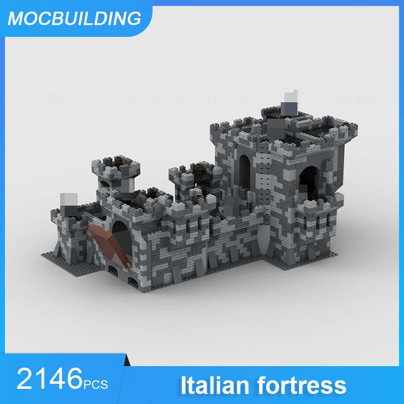 

Строительные блоки MOC, итальянский крепость, замок, строительные блоки, архитектура, Обучающие креативные рождественские игрушки, подарки, 2146 шт.