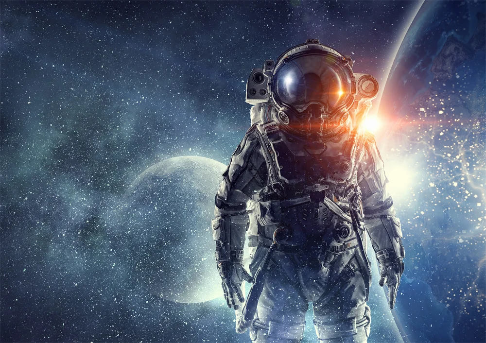 Modern Astronaut Blue Technology Decorative Painting