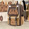 Capybara Computer Backpack College School Casual Daypack Teens Bag Large Capacity Adjustable Strap Schoolbag 4