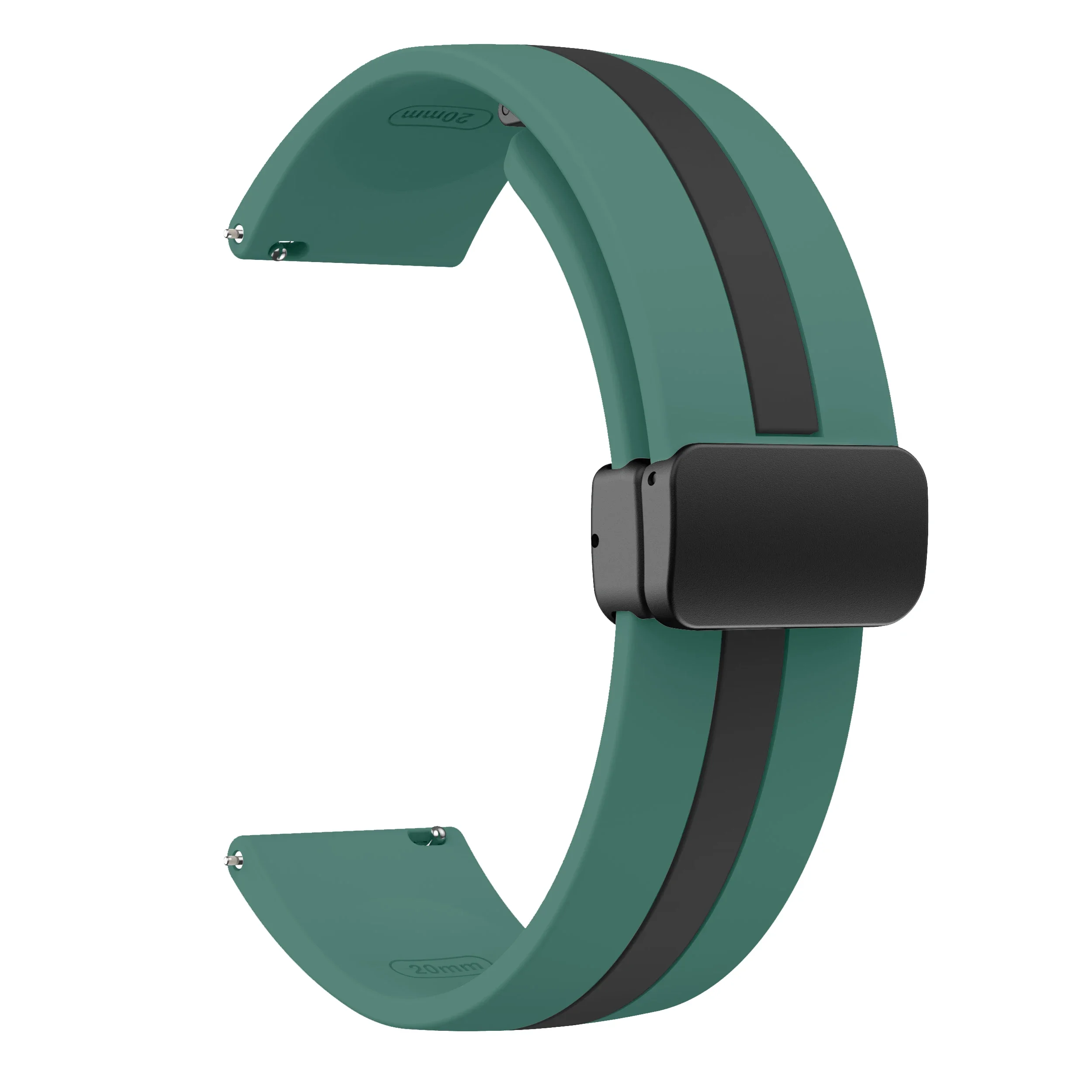 Magnetic D Buckle Silicone Watch Strap with Multiple Size Options