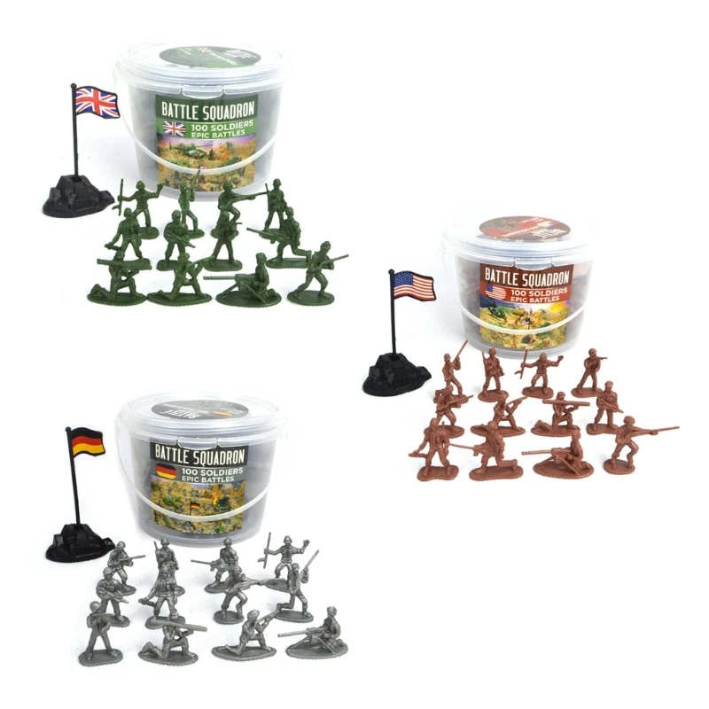 

12 Small Military Soldiers Figures Play Army Men Team Set Children Toy