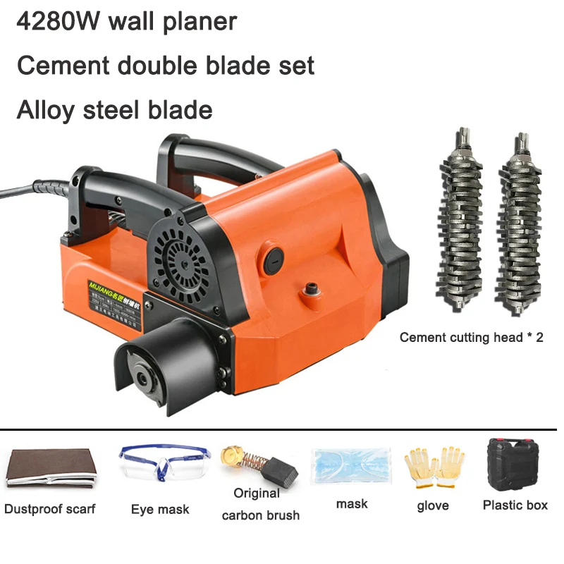 

Electric Wall Planer Concrete Putty Shovel High-Power Wall Scraper for Paint Scraper Putty Cement Stripping Tools 4280w