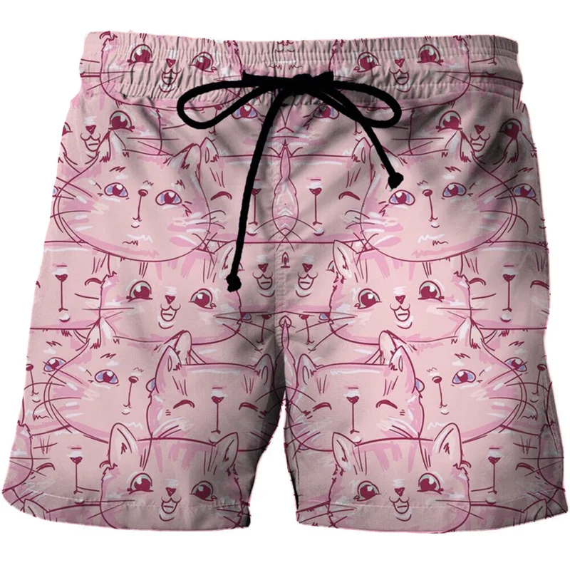 3D Cats Print Shorts Men Women Kid Fashion Y2k Leisure Oversize Short Pants Summer Cool Mens Swim Short Sport Beach Shorts 2