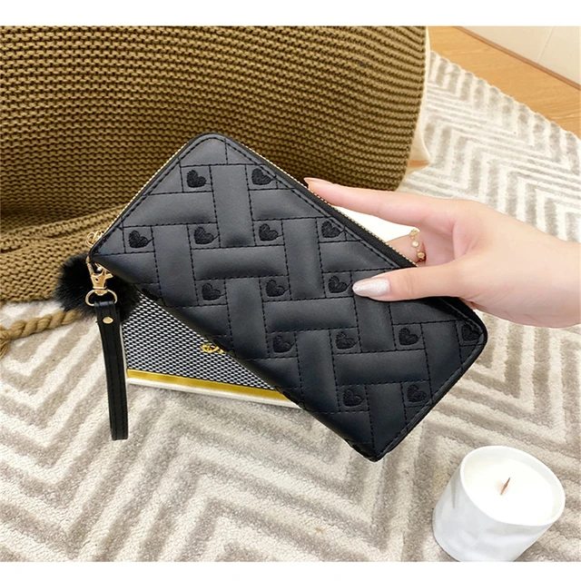 Women's Long Wallet European and American Fashion Solid Large Capacity  Handbag Double Layer Change Mobile Phone Bag - AliExpress