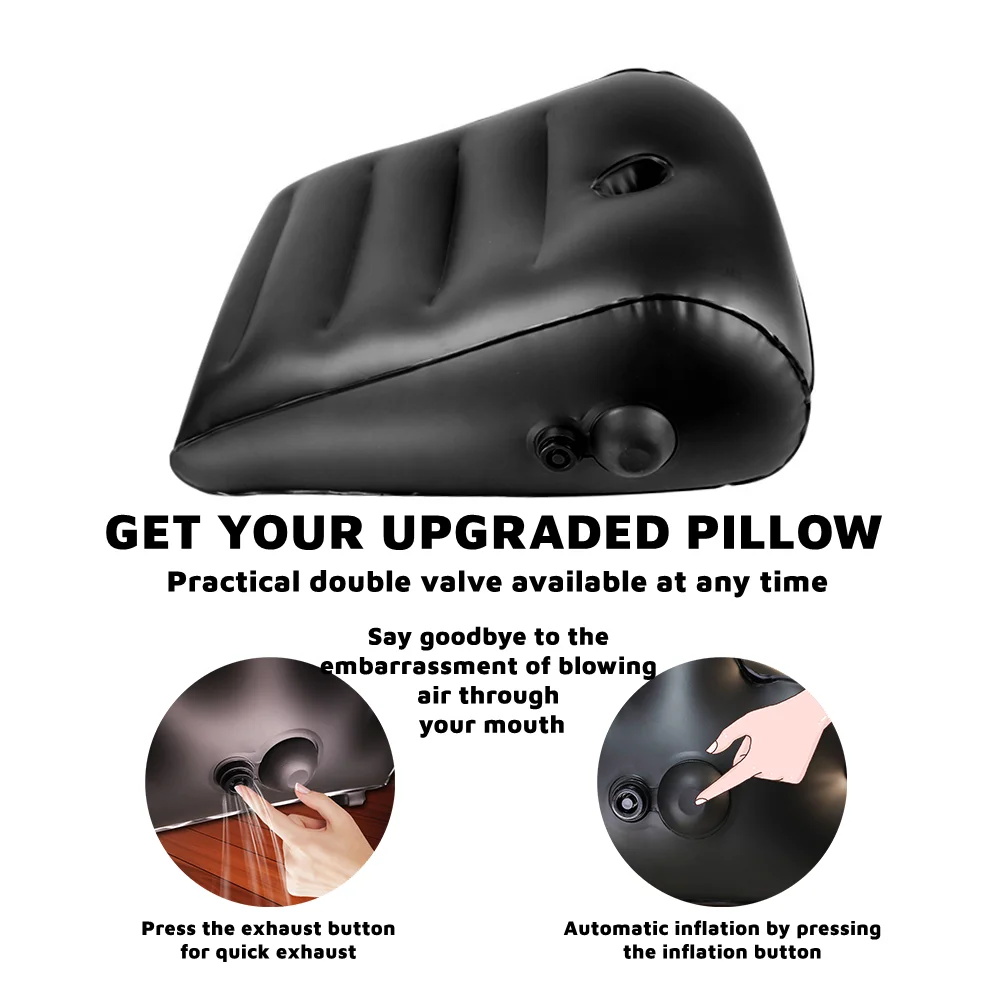 Sex Toys Adult Toys Pillow Position Cushion Triangle Inflatable Ramp Furniture Deeper Positioning Support Pillow for Couple