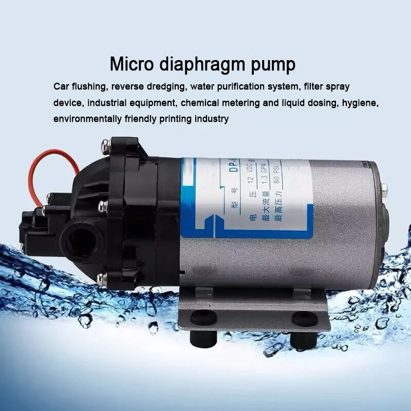 12V 24V Self-Priming Pump Micro High-Pressure Diaphragm Pump Spray Corrosion Resistant