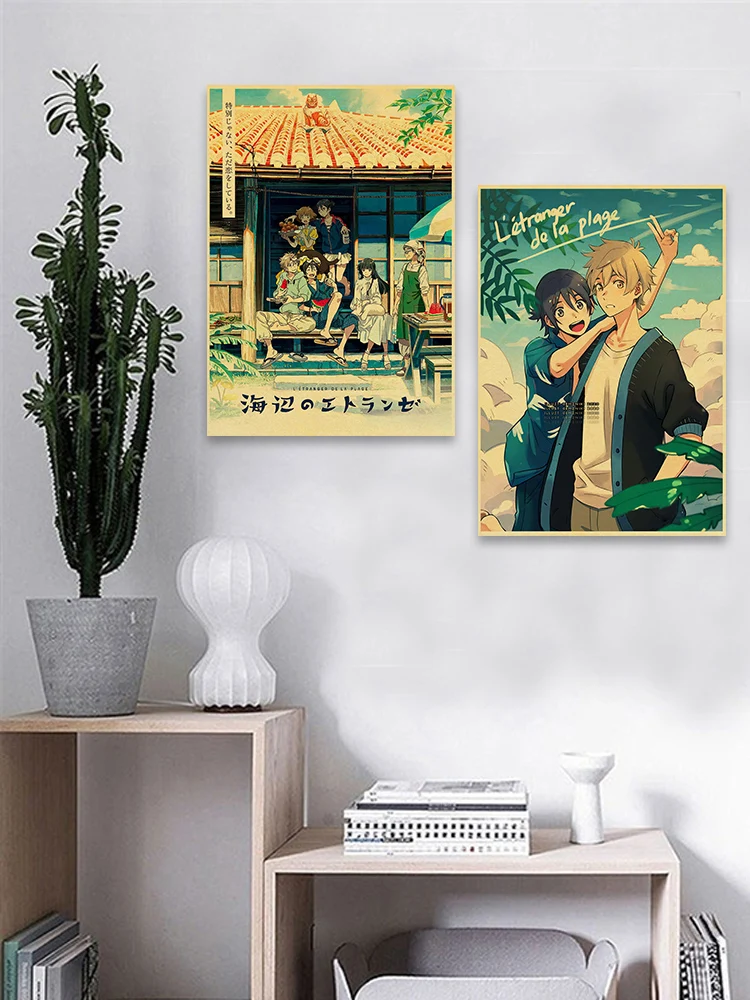 Umibe No Etranger Poster Anime Wall Sticker Art Kraft Paper Painting Prints Picture For Kids Room Home Cafe Bar Decoration Gift Aliexpress