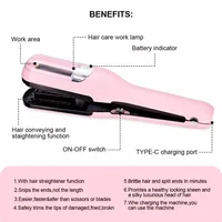 Rechargeable Cordless Split Hair Trimmer, Hair Split Ends Trimmer, Remover Damaged Hair, Repair Hair Care TreatmentColor 2