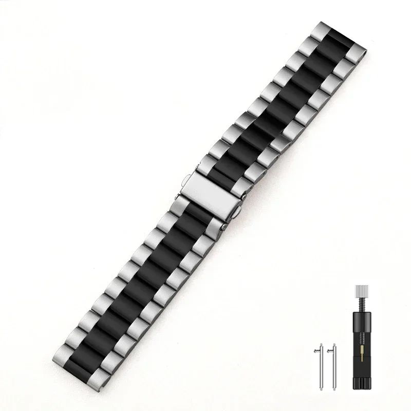 Premium 22mm Stainless Steel Watchband - Metal Strap Bracelet