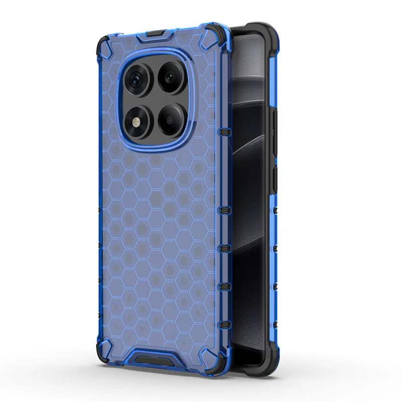 Translucent Honeycomb Design Shockproof Military Armor Case - Hybrid Protective Cover