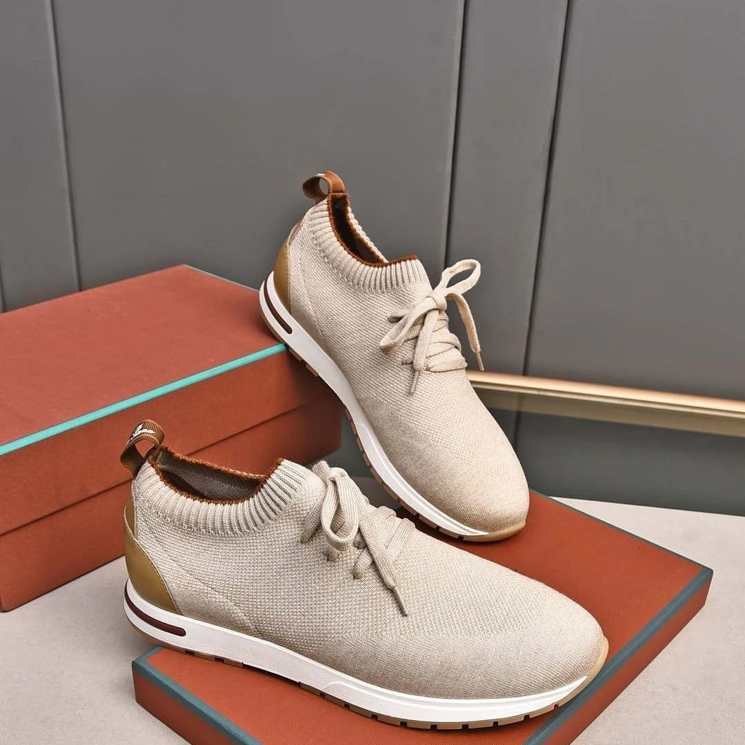 2025 Summer Men Sneakers  Stitched Upper Breathable Lightweight Slip On Casual Shoes for Sports Comfort