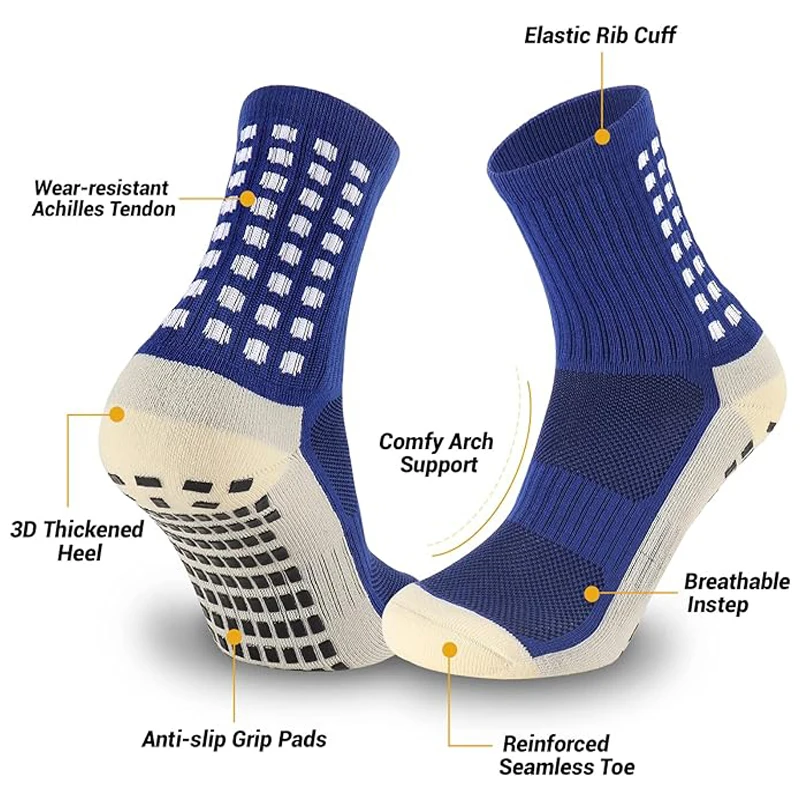 Unisex Non-Slip Athletic Grip Socks for Enhanced Performance