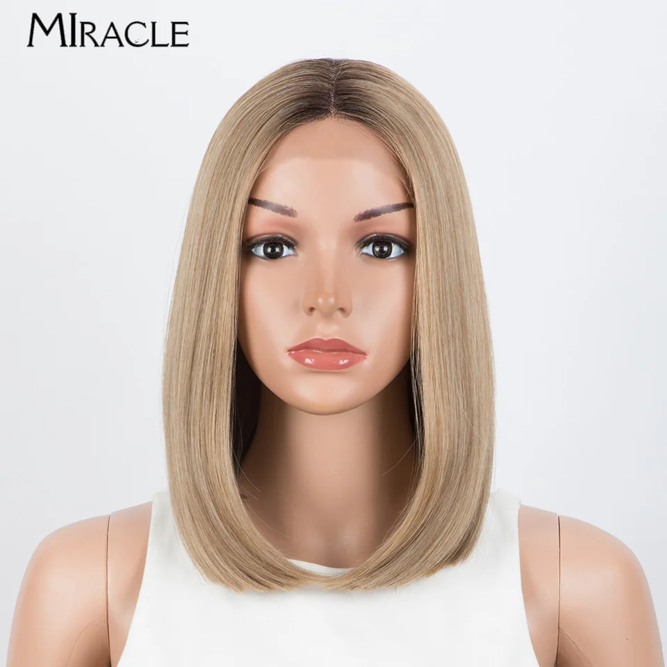 Synthetic Lace Front Wig 12&lsquo;&rsquo; High Temperature Middle Part Lace Wig For Black Women Cosplay Wigs lace front wig