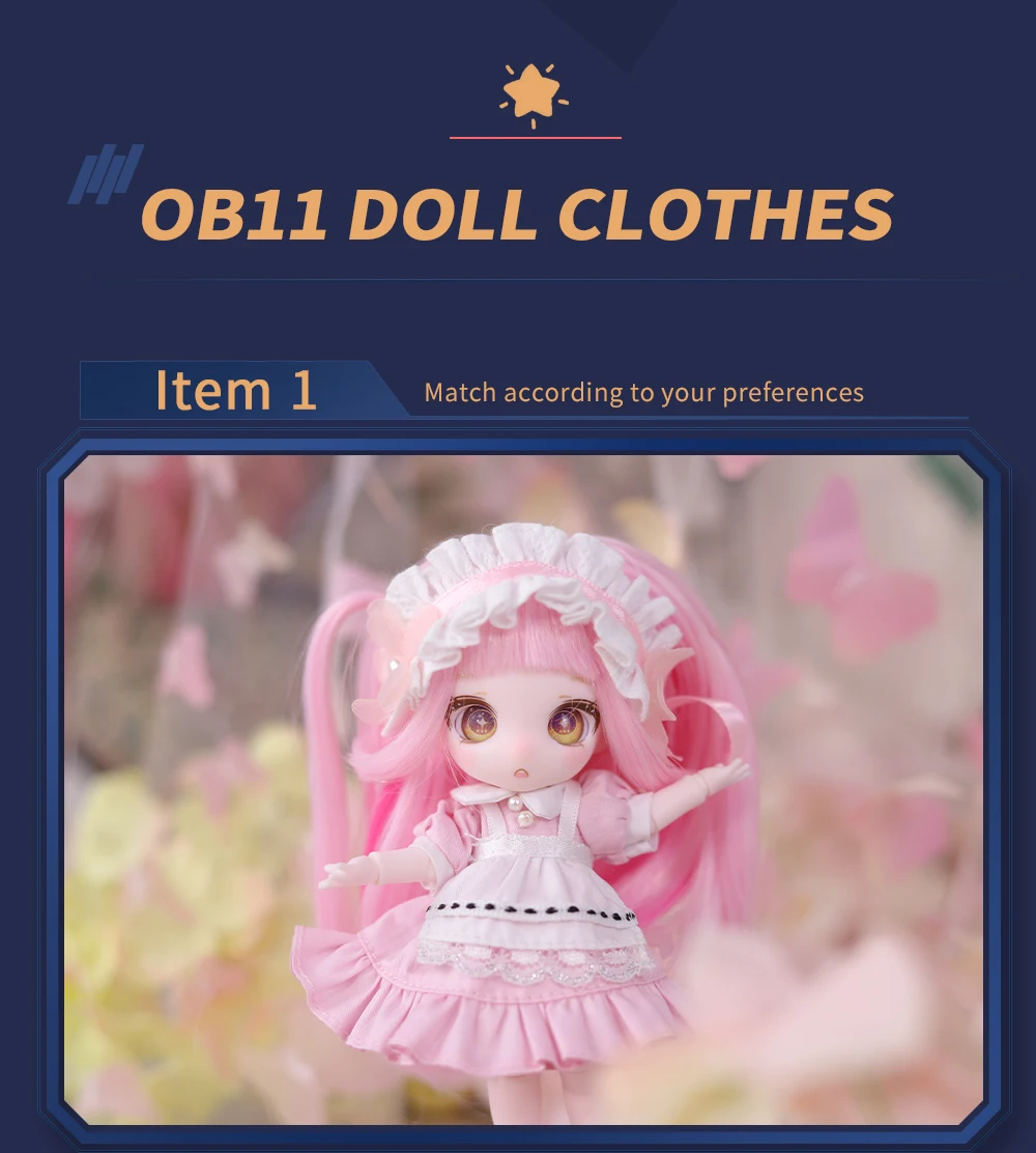 Outfits For Dream Fairy Constellation 13cm OB11 Maytree Collectible Cute Dress Kawaii Toy Figures Birthday Gift for Kids