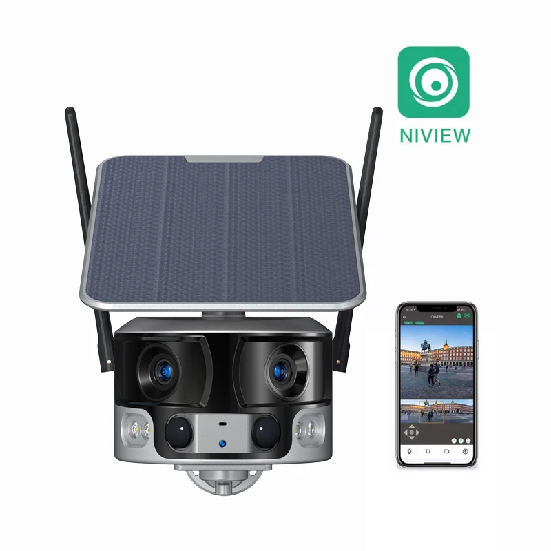 

4K Solar Security Cameras Solares WiFi Para Exterior 4G Solar Panel Security Camera with Sim Card Support Night Vision AI Motion