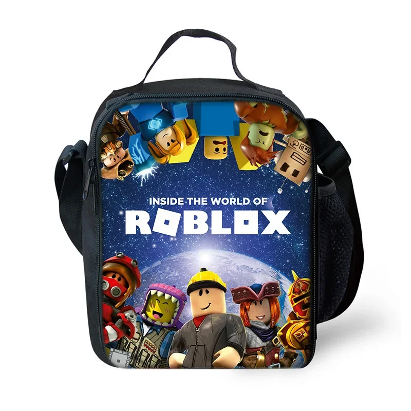 

Roblox Lunch Bag Roblox Primary and Secondary School Students Meal Bag Oxford Cloth Shoulder Bag Anime Cartoon Satchel