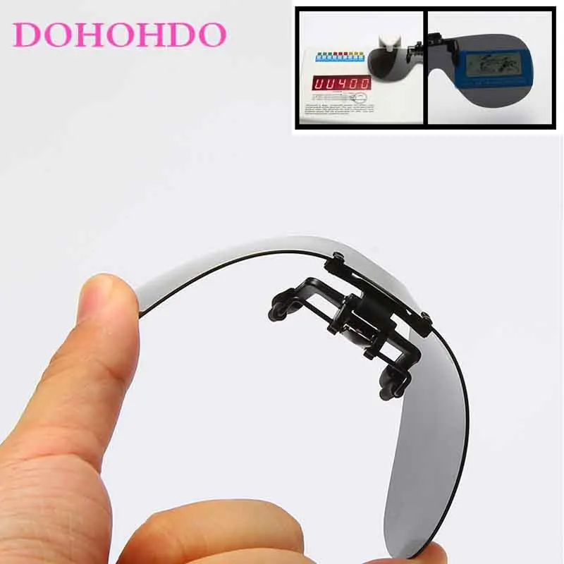 Vintage hommes rabattable Clip sur lunettes de soleil polarisées photochromique jaune lentille nuit conduite lunettes femme lunettes Gafas_voghion.com