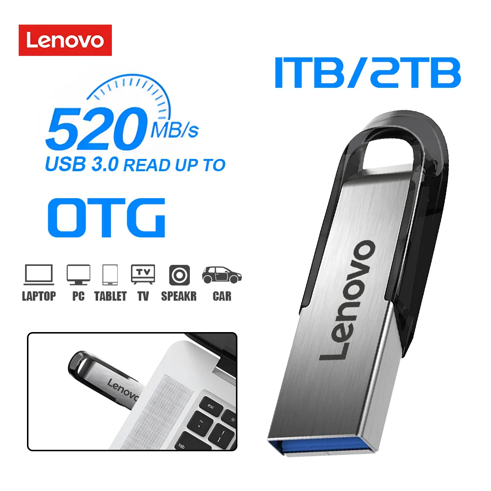 Lenovo Original 2TB USB Flash Drives High Speed Pendrive Usb