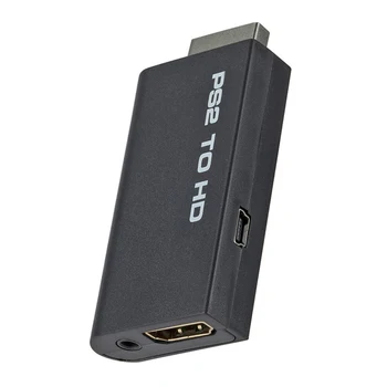 For PS2 to HDMI-compatible Converter Full HD Audio Video Adapter 480i/480p/576i with 3.5mm Audio Output for All PS2 Display Mode