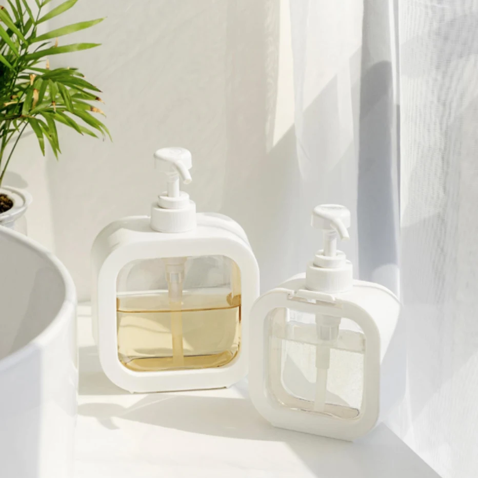 Soap Dispenser Kitchen Hand Soap Dish Bottle Bathroom Shampoo Shower Gel Press Type Storage 300/500ml