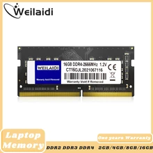 WEILAIDI DDR2 DDR3 DDR4 2GB 4GB 8GB SO-DIMM RAM Notebook Laptop Memories 533 667 800 1066 1333 1600 1866 2133 2400 2666MHz