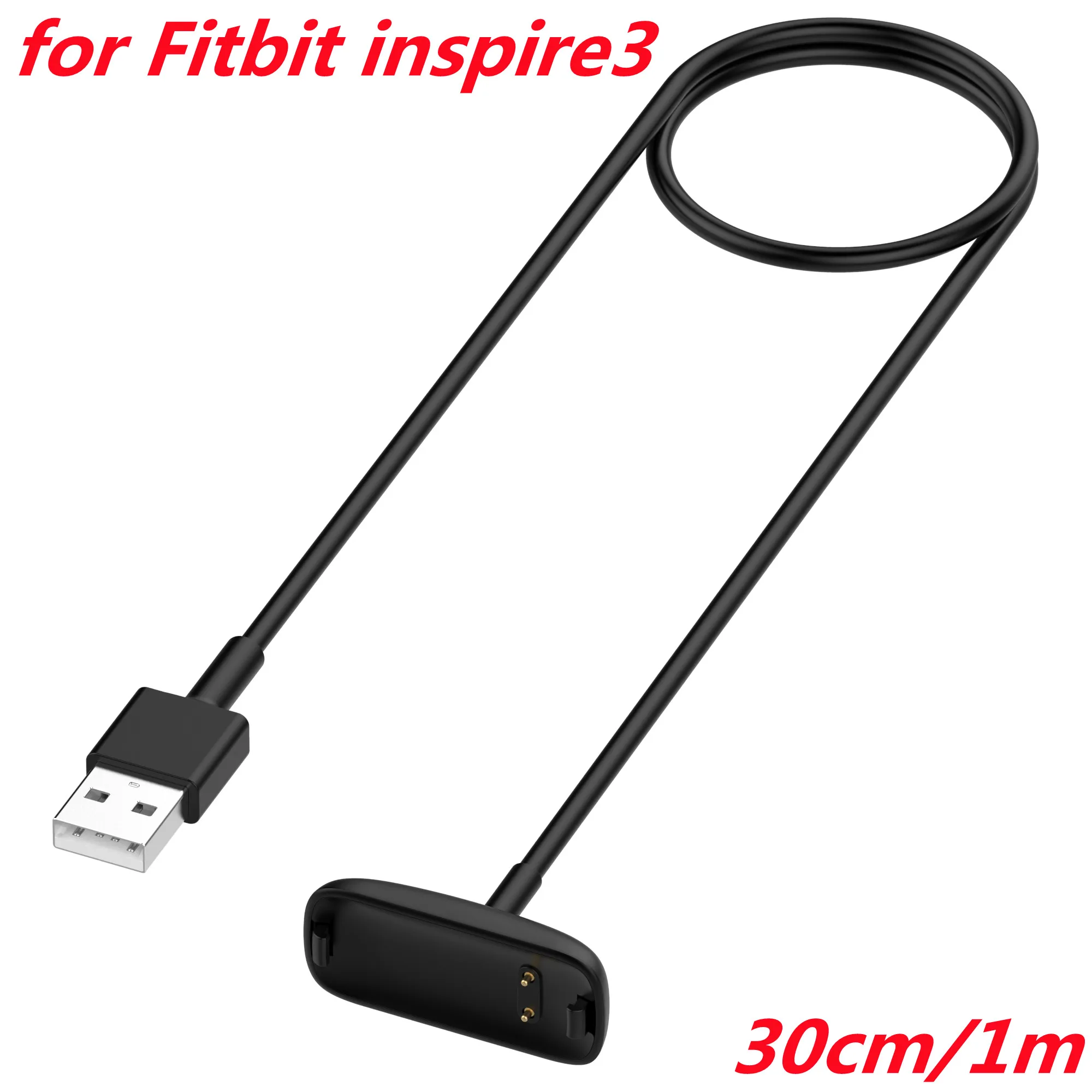 

USB-кабель для зарядки смарт-часов 30 см/1 м для смарт-часов Fitbit inspire3, GTS, Смарт-часы, USB-зарядное устройство, провод, аксессуары, поставки
