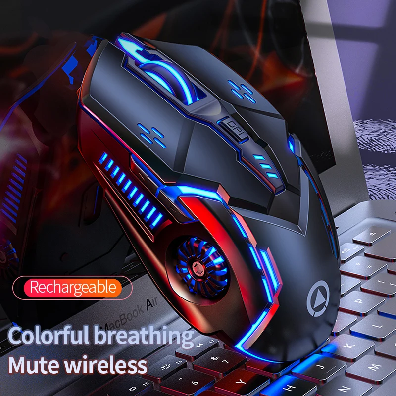 

A9 Wireless Gaming Mouse Rechargeable RGB Backlight Gamer Mice Mute 2.4GHz 3200dpi for Laptop PC Gamer Mechanical Mouse