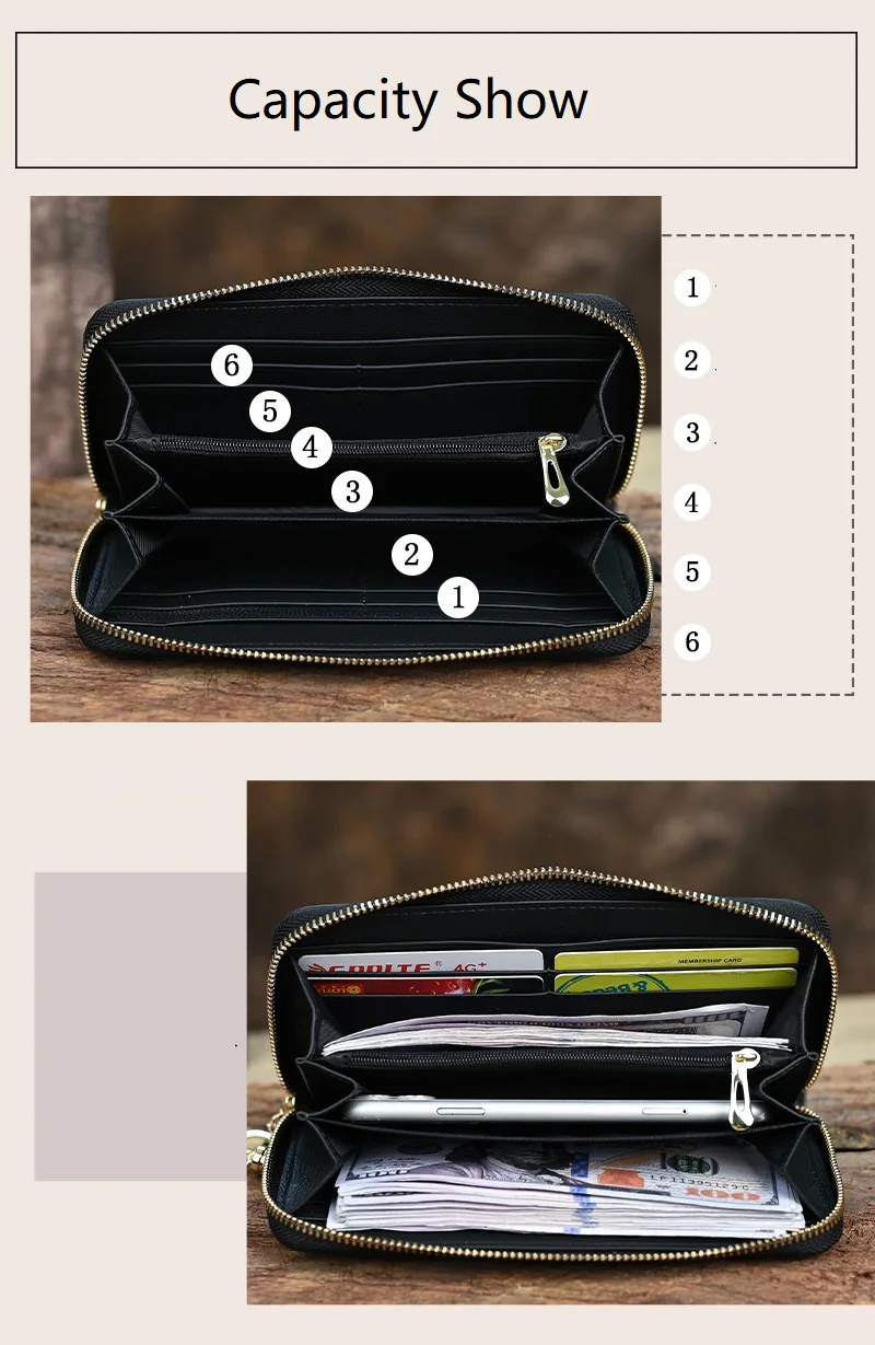 Florale Geldbörse aus echtem Rindsleder, Blumendruck, echtes Leder, Geldbörse für Damen, 2025, neue Damen-Kartenhalter-Clutch – Detail 7