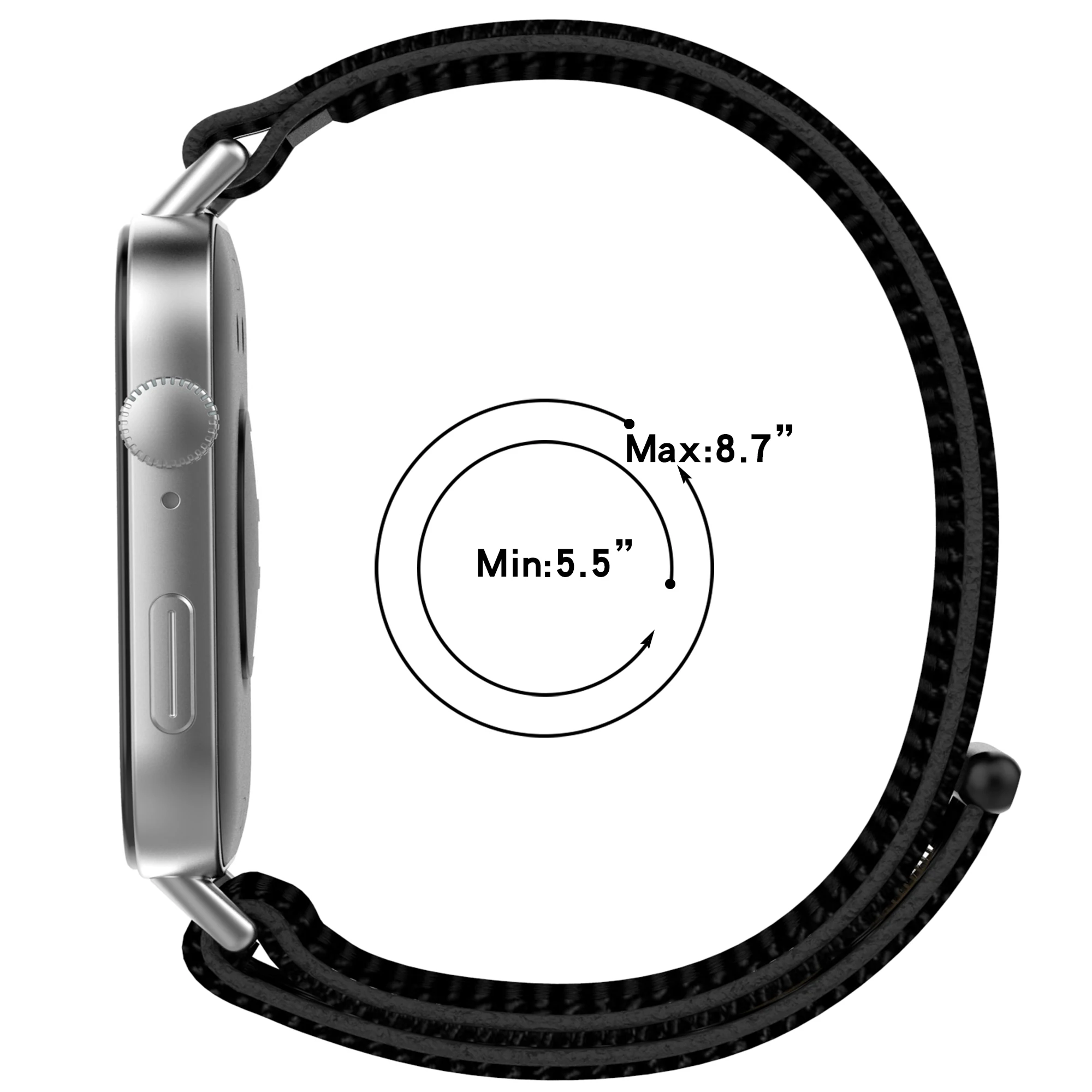 Nylon Loop Smartwatch Replacement Band - Stylish and Durable Bracelet Belt