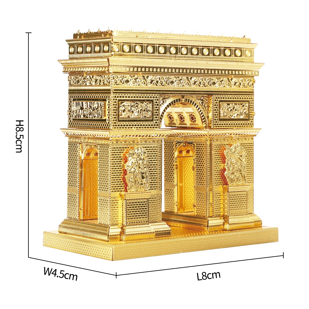 Piececool 3D Metal Puzzles Building Model Set Assembly DIY Kit for Brain Teaser Famous Architecture Jigsaw Christmas Gift 4
