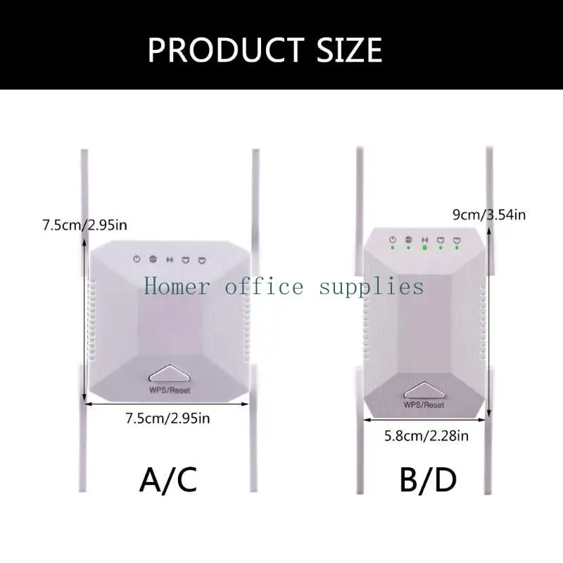 K43B 300Mbps/1200Mbps 신호 부스터 WiFi 확장기 2.4GHz 5GHz WiFi 신호 리피터