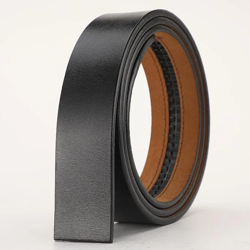 Leather belt mens belt waist belt toothless automatic buckle belt Men's Genuine Leather Belts Automatic Buckle Belts Fashion No Buckle 3.5cm