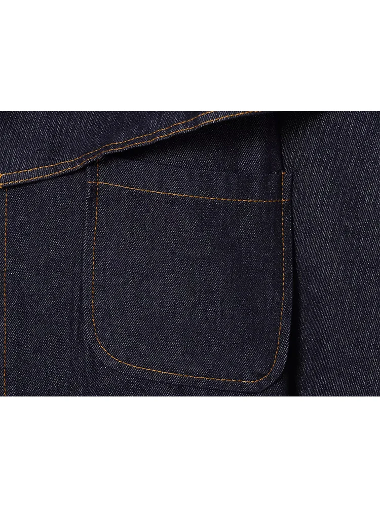 Autumn Women Denim Cloak Jackets 2025 New Casual Loose Pockets Cape Outerwear Fashion Female Long Sleeve Lapel Streetwear