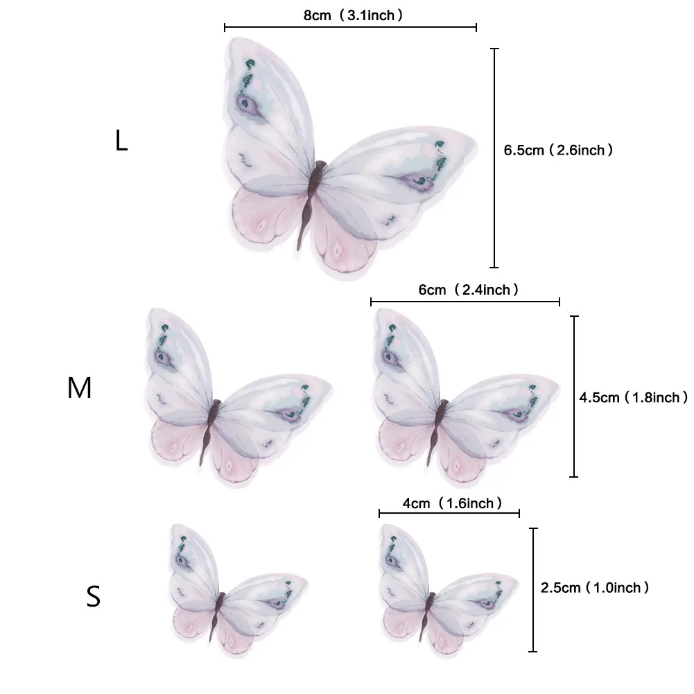Elegant Butterfly Cake Toppers - Decorative Flags