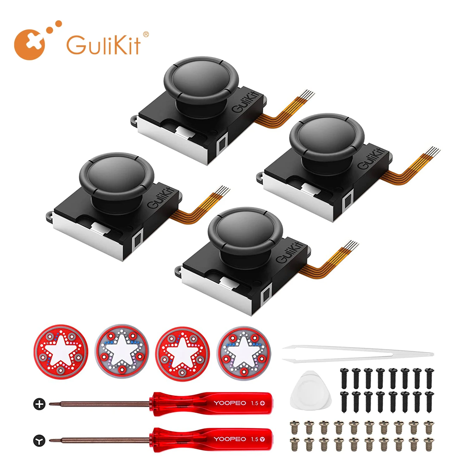 AKNES-Joystick Gulikit NS40 Hall para reemplazo, palo electromagnético sin deriva para Nintendo Swicth / Switch OLED