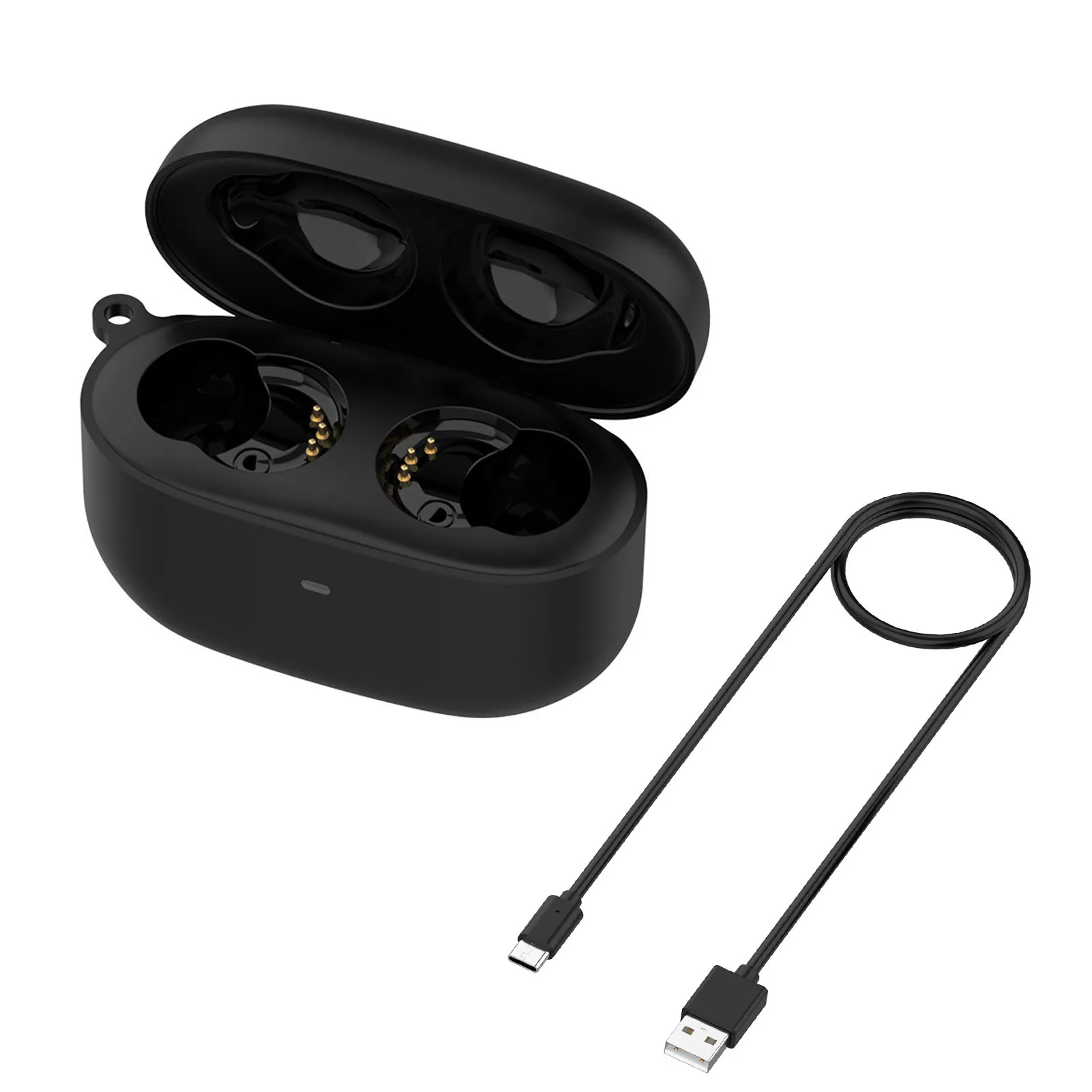 Wireless Noise-Canceling Earbuds Charging Case with 590mAh Battery and USB-C Cable