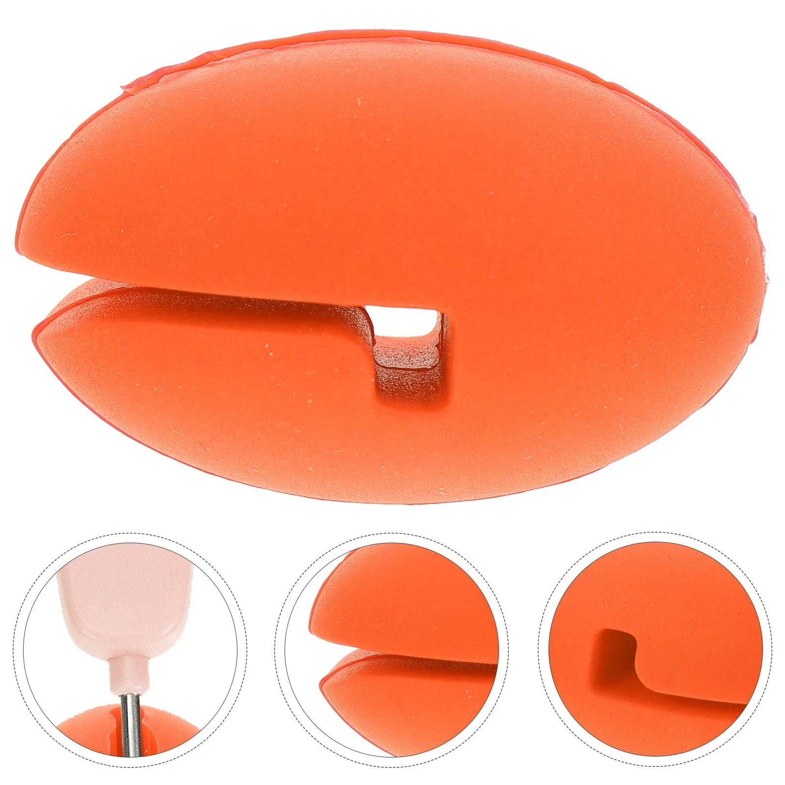 

Griddle Temperature Probe Pot Edge Clip Silicone Kitchen Utensils Syrup Clips Fryer Holder Fixing Red