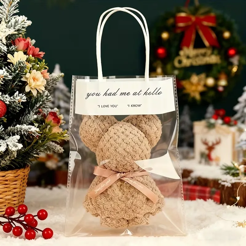 20Pcs/10Set Towel Bear Gift Set | Includes 10 Towel Bears and 10 Tote Bags Perfect for Weddings Birthdays Mother's Day Christmas