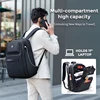 Fenruien Men 36L Business Backpack USB Waterproof  Multi Pocket Backpacks Fit 17.3 Inch Laptop 2